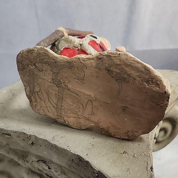 Clay Santa with his walking stick - Picture 6 of 7